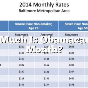 How Much Is Obamacare Per Month?
