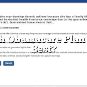 Which Obamacare Plan is the Best?