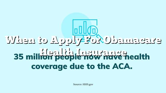 When to Apply For Obamacare Health Insurance